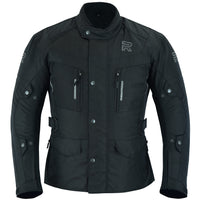 1 x RAW Customer Returns RS RAXUS MEN S WINTER 4 WATERPROOF MOTORCYCLE JACKET CE Approved BLACK, 5XL  - RRP €125.44