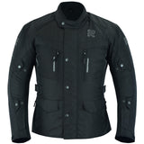 1 x RAW Customer Returns RS RAXUS MEN S WINTER 4 WATERPROOF MOTORCYCLE JACKET CE Approved BLACK, 5XL  - RRP €129.0