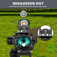 1 x RAW Customer Returns AOMEKIE Rifle Scope 4x32mm with 20mm 22mm Rail Airsoft Red Dot Sight Red Dot Sight for Hunting Airsoft and Crossbow - RRP €95.99