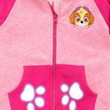 1 x RAW Customer Returns PAW PATROL Sweater Girls Skye Zipper Hoodie Glitter hoodie for children Rose 110 - RRP €28.91