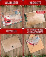 93 x Brand New Weidebach SANTA CLAUS SET OF 10 VINTAGE CHRISTMAS CARDS, A5 FORMAT CHRISTMAS CARDS 10 BROWN ENVELOPES MADE OF KRAFT PAPER, FOLDED CARDS FOR CHRISTMAS WITH ORIGINAL SANTA CLAUS MOTIF - RRP €842.58