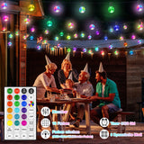 1 x RAW Customer Returns StarryEver LED fairy lights outdoor colorful, expandable 30 2 bulbs fairy lights outdoor power, 16 colors 9M G40 outdoor fairy lights with remote control timer for garden balcony terrace yard party decoration - RRP €51.99