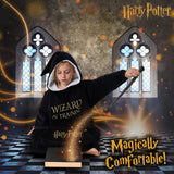 1 x RAW Customer Returns Harry Potter Children s Hoodie Blanket Plus Size Hoodie Girls and Boys Black  - RRP €30.76