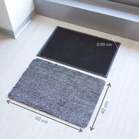 1 x RAW Customer Returns koko doormats Entrance doormat, disinfectant, shoes for entrance area, including outdoor doormat, antibacterial and dry, 60 x 40 cm, 5-piece set - RRP €25.2