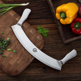 1 x RAW Customer Returns UTHANDO PASSION 30 cm chopping knife pizza cutter - 5 year guarantee - energy-saving fast - premium professional chopping knife blade protection - RRP €29.95