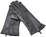 3 x Brand New YISEVEN Women s Winter Genuine Leather Gloves Zipper Design Gifts, Black Small 6.5  - RRP €120.99