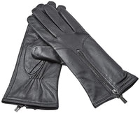 1 x Brand New YISEVEN Women s Winter Genuine Leather Gloves Zipper Design Gifts, Black Small 6.5  - RRP €40.33