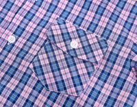 13 x Brand New BIENZOE Boys Cotton Plaid Button Down Shirt Pink Navy Size 3 4 DE 4-5 Years  - RRP €358.8