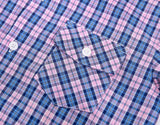 13 x Brand New BIENZOE Boys Cotton Plaid Button Down Shirt Pink Navy Size 3 4 DE 4-5 Years  - RRP €358.8