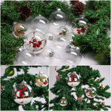 2 x RAW Customer Returns Christmas balls 12 pieces - DIY Christmas tree balls for filling, transparent plastic balls with thread in 3 sizes, 4 pieces each for Christmas, tree decorations, Christmas tree, Christmas decorations, crafts - RRP €34.28