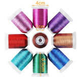 1 x RAW Customer Returns New brothread 9 Shiny Colors Metallic Machine Embroidery Thread 500M for Computerized Embroidery and Decorative Sewing - Assortment 2 - RRP €20.72