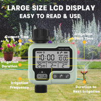 1 x RAW Customer Returns Kazeila Irrigation Computer Automatic Manual Irrigation System Water Timer Flexible Easy Irrigation Control with Child Lock Mode Garden Watering Clock with LCD Display - RRP €28.99