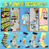 1 x RAW Customer Returns SPONGEBOB SQUAREPANTS Funny Socks Men, Pack of 5 Swammhead Colorful Socks Men Set Multicolored, 39-44 EU  - RRP €20.11