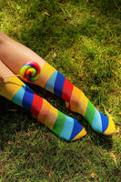 2 x Brand New Rainbow Socks - Women Men Funny Lollipop Socks - Lollipop Socks - Size 41-46 - RRP €55.2