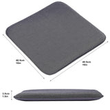 1 x RAW Customer Returns RACE LEAF Set of four 40.5x40.5cm Memory Foam Slow Rebound Seat Cushion Indoor Household Seat Cushion Waterproof Surface, Non-Slip Bottom Black Grey - RRP €32.24