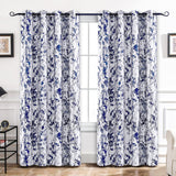 3 x Brand New DriftAway Curtains Leah Abstract Floral Blossom Ink Painting Bedroom Thermal Darkening Insulated Grommet Unlined Window Curtains 2 Panels Each Navy Silver Gray 132x229cm  - RRP €195.3