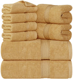 1 x RAW Customer Returns Utopia Towels 8 Piece Towel Set, 2 Bath Towels, 2 Hand Towels and 4 Wash Cloths, Highly Absorbent for Bathroom, Gym, Hotel and Spa Beige  - RRP €28.99