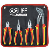 1 x RAW Customer Returns CCLIFE professional 4-piece pliers set universal combination pliers 170mm long nose pliers 170mm side cutters 160mm water pump pliers 250mm for household, workshop tool pliers hand tools - RRP €21.67