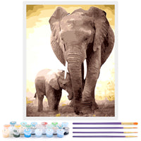 1 x Brand New Toudorp DIY oil painting by numbers animals, canvas oil painting father s love painting by numbers with brushes without frame 16 x 20 inches - RRP €20.4