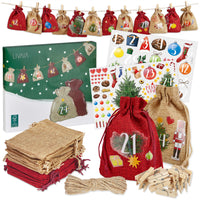 1 x RAW Customer Returns Advent calendar to fill 2023 Jute Advent calendar to fill yourself with bags, stickers and number stickers Advent calendar to craft DIY Advent calendar to fill yourself LIVAIA - RRP €8.99