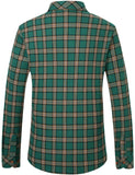 2 x Brand New SSLR Men s Plaid Lined Fleece Shirt - Long Sleeve, Green, M - RRP €47.8