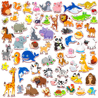 1 x RAW Customer Returns SpriteGru 59 Zoo Animals Drawing Magnets for Toddlers, Preschool Learning, English Version  - RRP €20.4