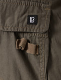 1 x RAW Customer Returns Brandit Pants Pure Vintage, Size L, Color Olive - RRP €38.99