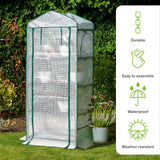 1 x RAW Customer Returns Vertical Garden Greenhouse The Ideal Solution for Growing Seedlings, Tomatoes, Cucumbers and Seed Cuttings - 4 Levels with Wire Shelves - Easy to Assemble - Dimensions 69 x 49 x 160 cm - RRP €42.07