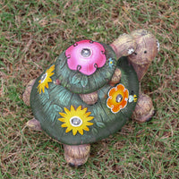 1 x RAW Customer Returns TERESA S COLLECTIONS Garden Decoration for Outdoors Turtles Mother and Baby Garden Figures Waterproof Solar Garden Lighting Garden Decoration Made of Synthetic Resin 17cm Balcony Yard Mother Daughter Gift - RRP €23.4