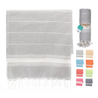 1 x RAW Customer Returns Artexia sauna towel, beach towel, hammam towel, picnic blanket, bath towel, shower towel, beach towel, large cotton bath towel, women s and men s beach towel XXL grey  - RRP €14.99