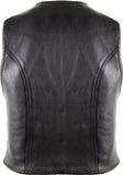 1 x RAW Customer Returns Men s leather vest with buckles without side cord M  - RRP €90.66