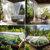 1 x RAW Customer Returns White Mosquito Net 3x3 or 3x6 Meters of Net Mosquito Net for Garden Roof, Terrace, Exterior and Window Fine Mesh Insect Protection Net - RRP €21.99