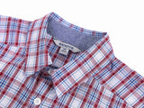 1 x Brand New BIENZOE Boys Cotton Plaid Shirt Navy Dark Red Size 13 14 DE 12-13 years  - RRP €22.99