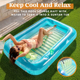 1 x RAW Customer Returns Sloosh L 178 x 117cm, Inflatable Sun Pool Lounge Float, 178 x 117 cm, Suntan Tub Raft Float, Tanning Pool with Pillow, Personal Pool Lounger for Adults Summer Fun Water Party - RRP €63.99