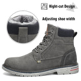 1 x RAW Customer Returns Mishansha Men s Winter Boots Waterproof Outdoor Shoes Non-slip Lined Warm Snow Boots Hiking Shoes Gray Size 43 - RRP €49.99