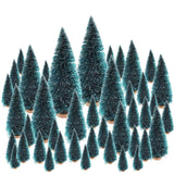 1 x RAW Customer Returns Christmas Decoration Mini Christmas Trees 48 Pieces 6 Different Sizes Green High Sisal Snow Frost Trees - Bottle Cleaner Trees with Pine Base - Artificial Tree Christmas, Crafts, Artificial Tree - RRP €12.29