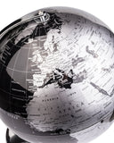 1 x RAW Customer Returns Exerz 30cm Globe - English Map - Student Globe - With a Metal Base Educational Geographical Decorative - Teaching Material Globes - Diameter 30 cm Metallic Black  - RRP €62.4