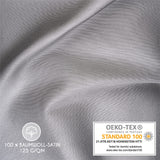 10 x Brand New Lot of 2 Dreamzie Satin Covers - 100 Oeko-Tex Cotton - 40 x 80 cm Gray - Pillowcase - Set of 2 Sofa Covers - Pillowcase - Hair Benefits - RRP €204.0