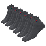 1 x RAW Customer Returns NAVYSPORT 6 pairs of sneaker socks for men and women sports socks cotton socks quarter socks unisex. Grey, 6 pairs, EU 47-49  - RRP €15.12