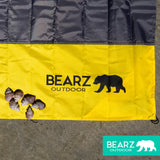 1 x RAW Customer Returns BEARZ Outdoor Blanket, Travel Blanket, Compact Picnic Blanket Waterproof - Ultralight Camping Seat Pad Outdoor, Beach Blanket Sand-Free, Small Camping Blanket - Festival, Camping and Hiking Accessories Yellow  - RRP €24.99