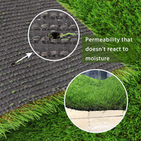 1 x RAW Customer Returns Artificial grass carpet for indoor and outdoor use, pile height 35mm, grass carpet for dogs, garden and doormat, rubberized underside with drainage holes 0.4mx 0.8m  - RRP €26.21