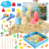 1 x RAW Customer Returns Magic Sand, Theefun 1362g Space Sand Kit Magic Sand with 3 Colors, Dinosaur Figures and Tools Magic Sand Play Sand for Creative Indoor Sand Play Gifts for 2 3 4 5 Years - RRP €30.32