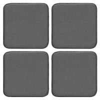 1 x RAW Customer Returns RACE LEAF Set of four 40.5x40.5cm Memory Foam Slow Rebound Seat Cushion Indoor Household Seat Cushion Waterproof Surface, Non-Slip Bottom Black Grey - RRP €33.98