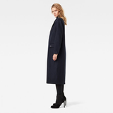 1 x Brand New G-Star RAW Captain wool coat wmnmazarine blue - S - RRP €329.95