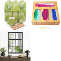 Brand New Job Lot Pallet - Tumblers Cups,  Wall Hanging Mirrors & Bamboo Ziplock Bag Storage Organizers - 63 Items - RRP €1202.47