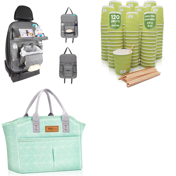 Brand New Job Lot Pallet - Car Back Seat Organizer, Fashion Tote Bags, 25cl Tumbler Cups - 121 Items - RRP €2562.75