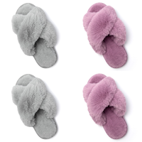 Brand New Job Lot Pallet - Womens Fuzzy Slippers - 187 Items - RRP €3656.29