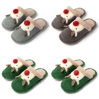 Brand New Job Lot Pallet - Reindeer Slippers - 121 Items - RRP €2434.52