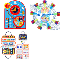 Brand New Job Lot Pallet - Kids Clocks, Busy Boards & Water Balloons -  203 Items - RRP €3619.14