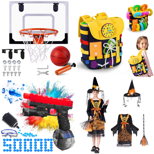 Brand New Job Lot Pallet - Toys & Games, Cosplay -Mini Basketball Hoop, Toy Gun Electric Ball Blaster & more - 164 Items - RRP €3173.86